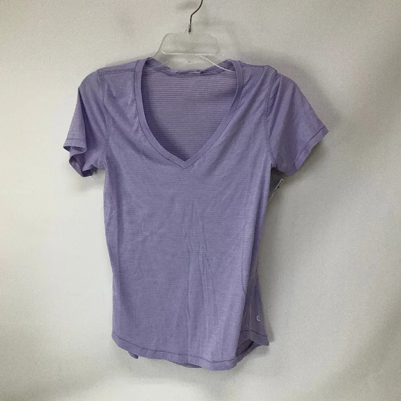 Lazy Home Athletic Top Short Sleeve By Lululemon In Purple, Size: 8