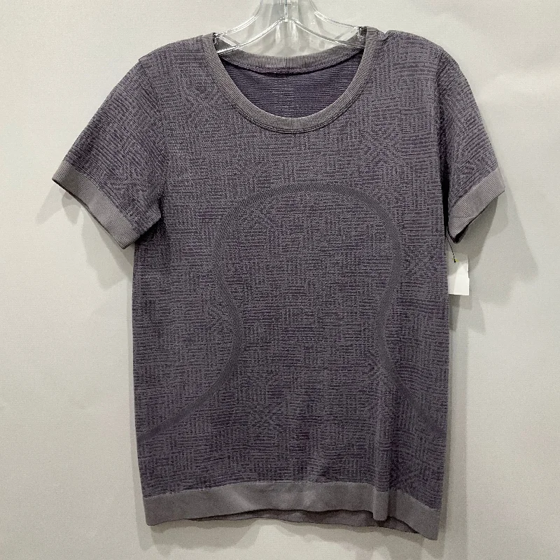 Carefree Style Athletic Top Short Sleeve By Lululemon In Purple, Size: 8