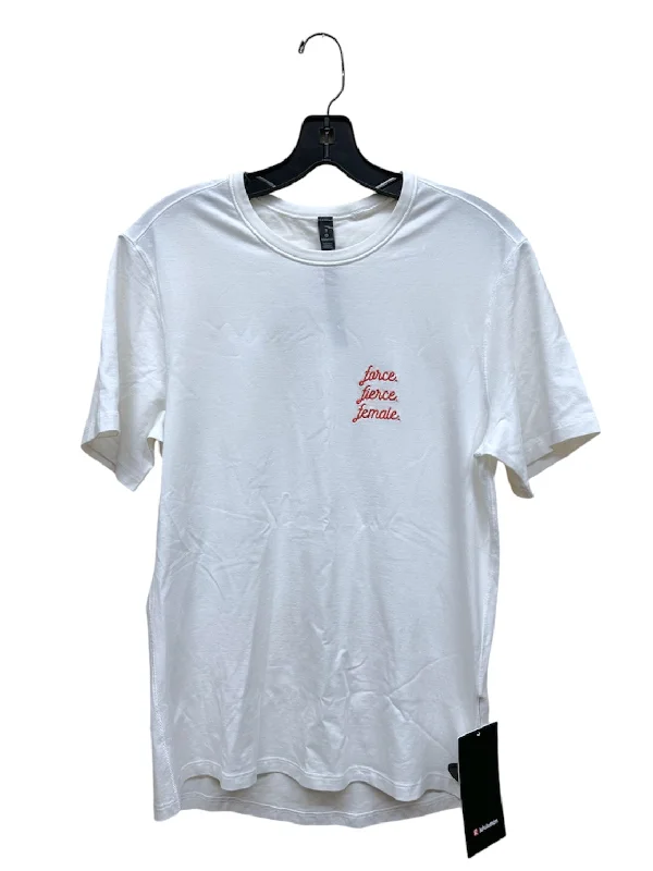 Casual Street Athletic Top Short Sleeve By Lululemon In White, Size: S