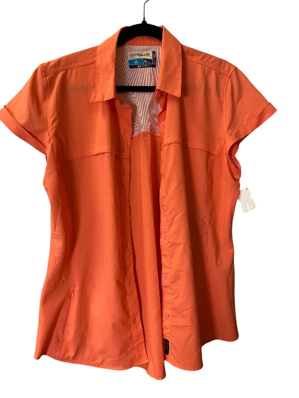 Refreshing Design Athletic Top Short Sleeve By Magellan In Orange, Size: Xl