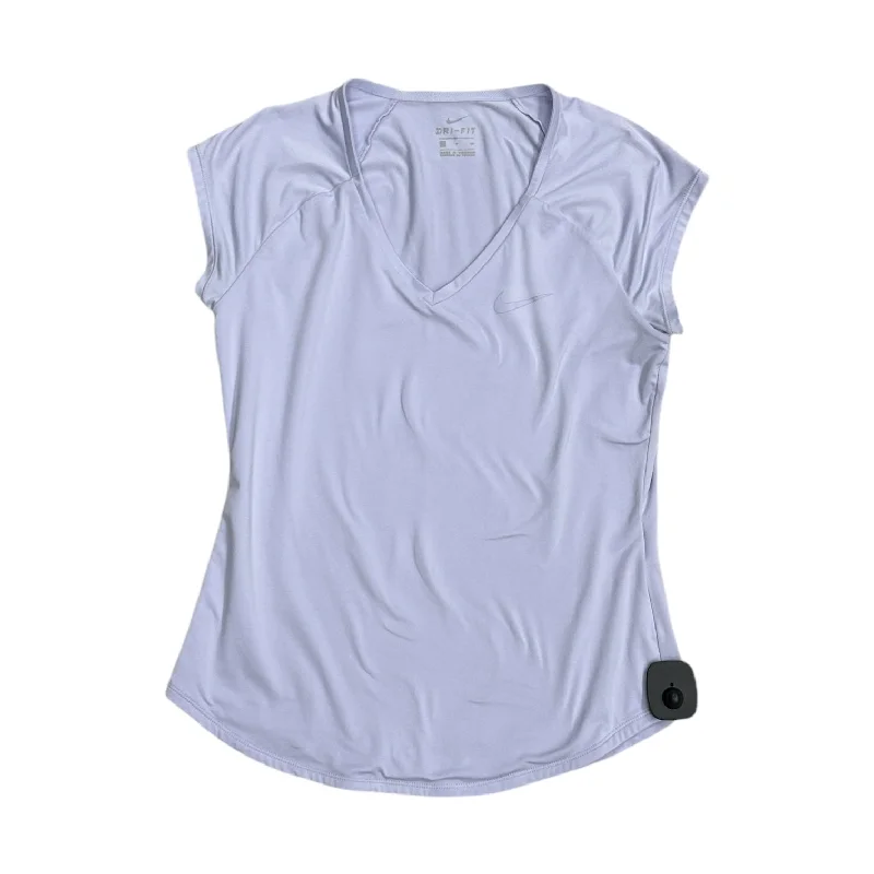 Effortless Comfort Athletic Top Short Sleeve By Nike Apparel In Purple, Size: S