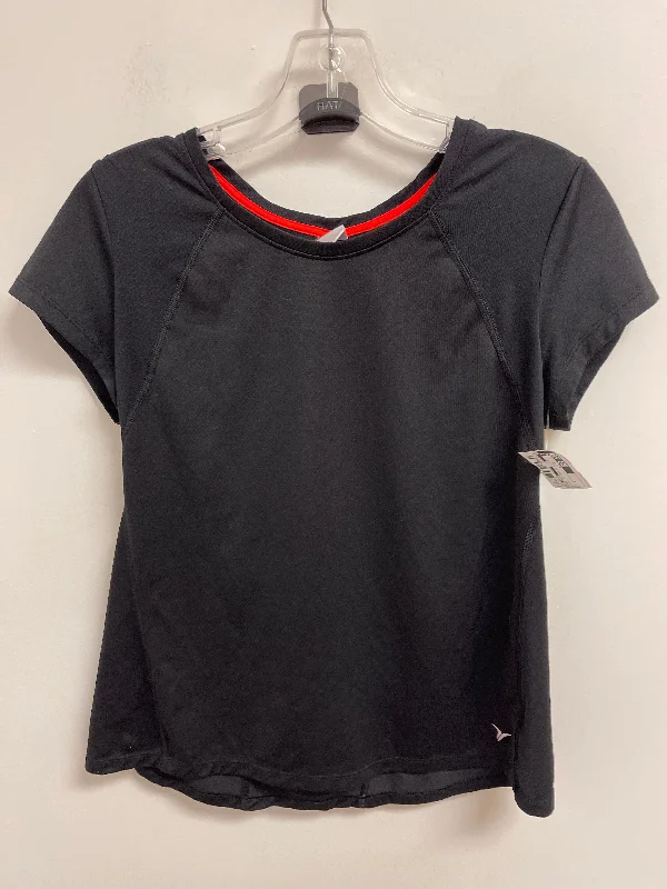 Athletic Top Short Sleeve By Old Navy In Black, Size: M