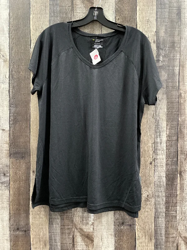 Exquisite Craftsmanship Athletic Top Short Sleeve By Tek Gear In Black, Size: Xl
