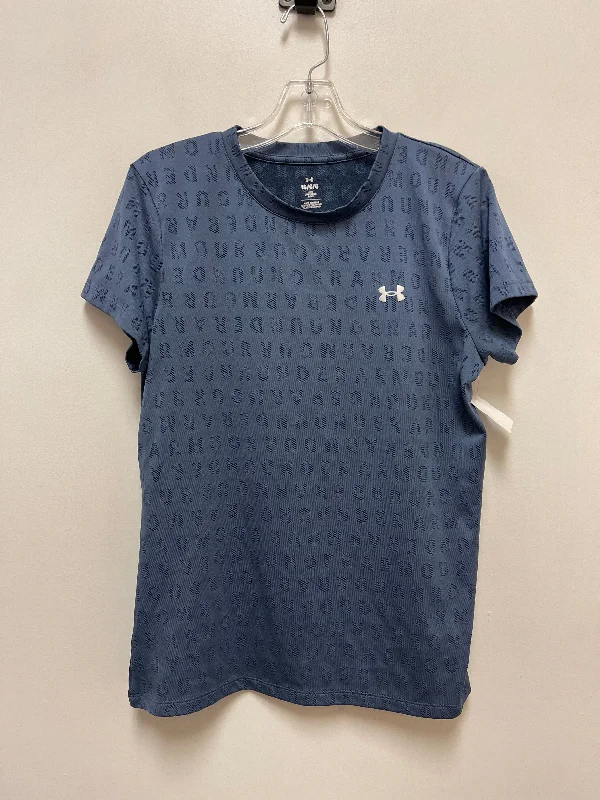 Casual Choice Athletic Top Short Sleeve By Under Armour In Blue, Size: L
