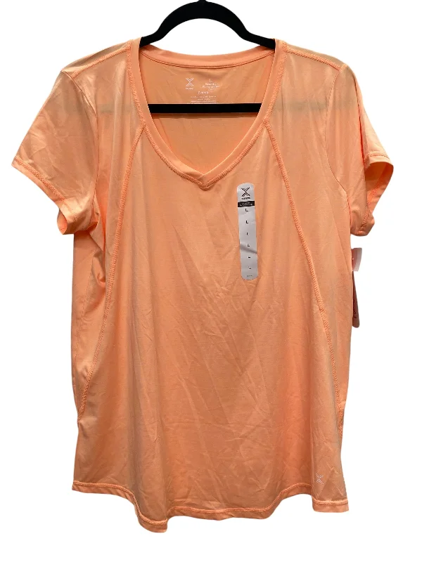 Youthful Vitality Athletic Top Short Sleeve By Xersion In Orange, Size: L