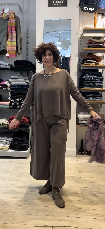 Cozy Lifestyle Bryn Walker, 74056 Ella Pant, Modal Ponte, Mushroom
