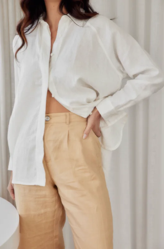 High-end Customization Dani Pants Printed Linen - Wholesale