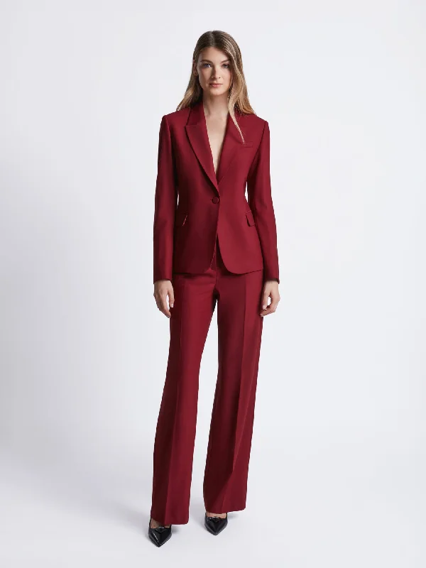 Effortless Elegance Stretch wool straight pant
