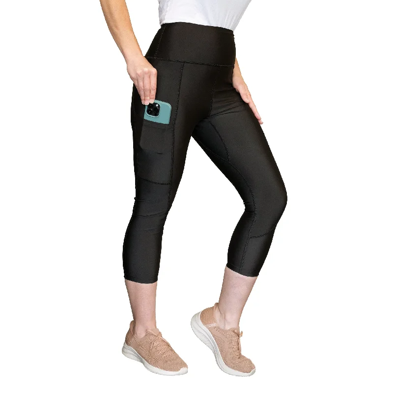 Fashion Must-have Hair-Resistant Black Capri Leggings