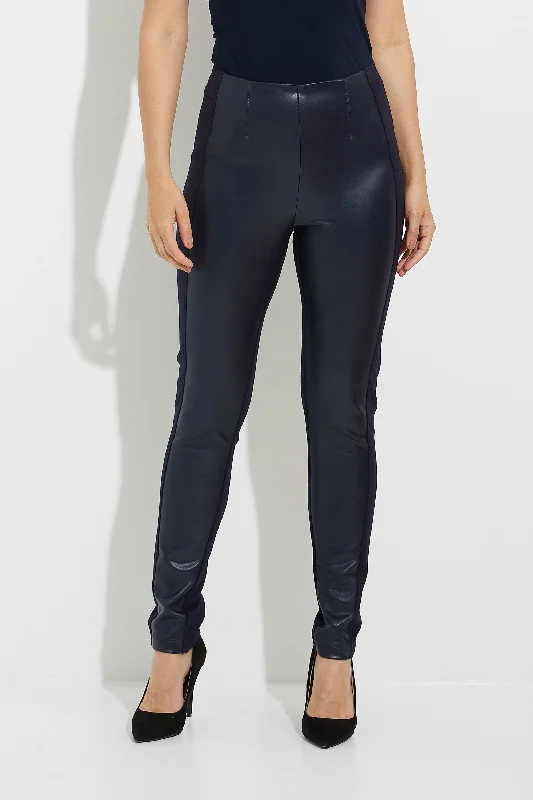 All-Day Comfort Joseph Ribkoff, 224055 Faux Leather Front Pant