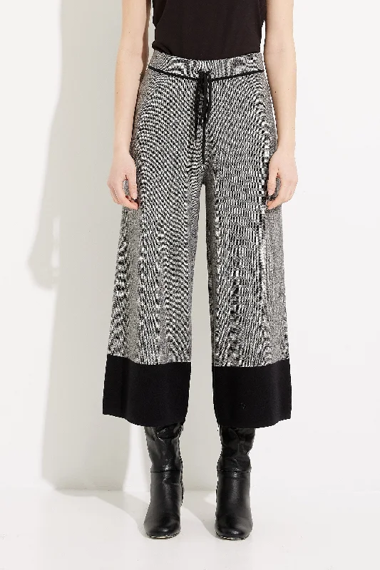 Trendy And Casual Joseph Ribkoff Sale, 233936 Wide Leg Cropped Pant 60% Off Regular Price