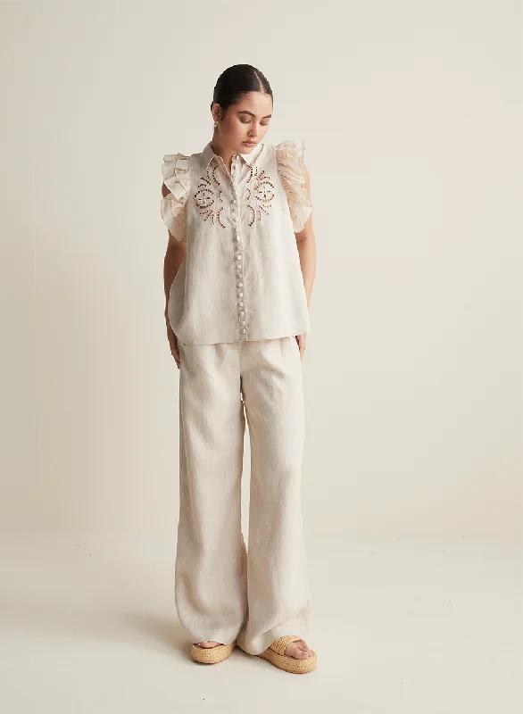 Floral Prints Lorna Linen Pant | Flax