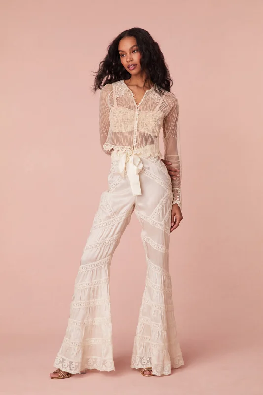 Cozy Lounge Wear Neliana Ribbon Flare Pants
