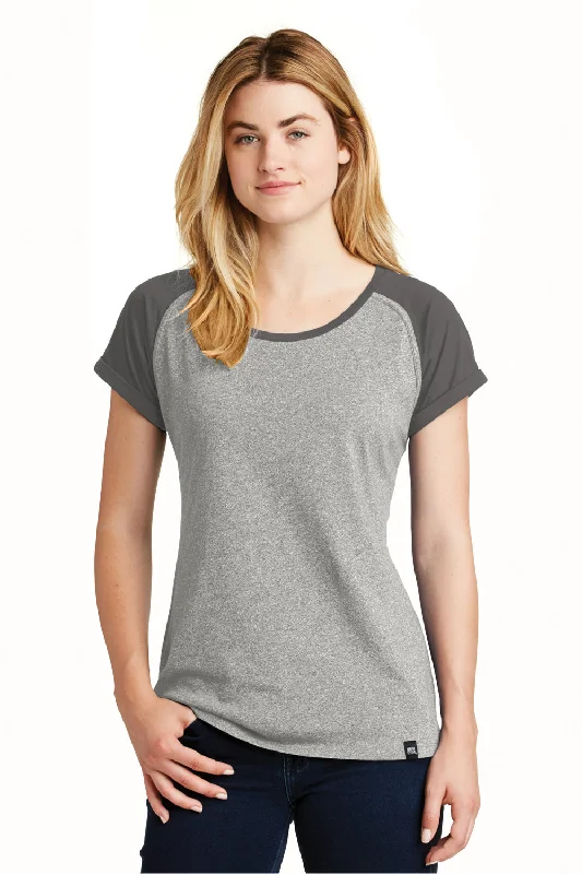 New Era Womens Heritage Short Sleeve Crewneck T-Shirt - Graphite Grey/Light Graphite Grey Twist