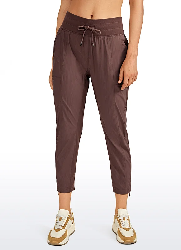 Breathable Style Striped Pants with Pockets 25''- Cinched Leg