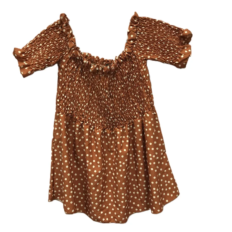 Classic Retro Top Short Sleeve By Boohoo Boutique In Orange, Size: 3x