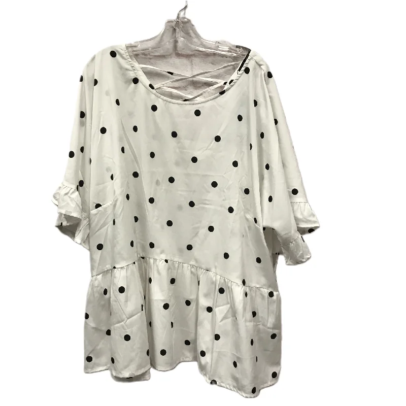 Classic And Versatile Top Short Sleeve By Boohoo Boutique In White, Size: 3x