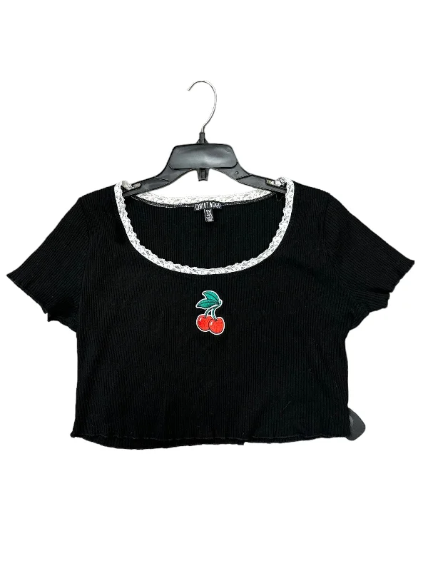 Simple Elegance Top Short Sleeve By Cmc In Black, Size: 3x