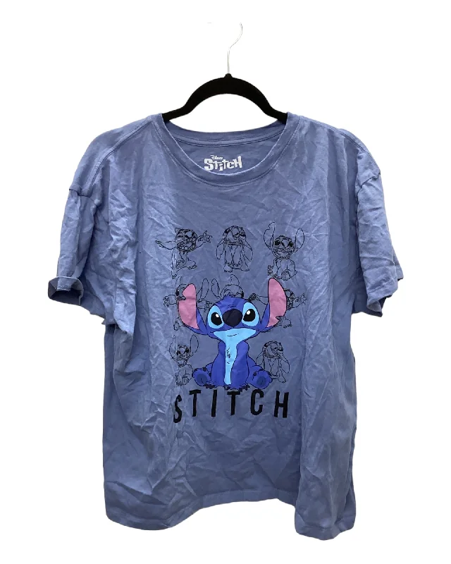 Body Design Top Short Sleeve By Disney Store In Blue, Size: 2x