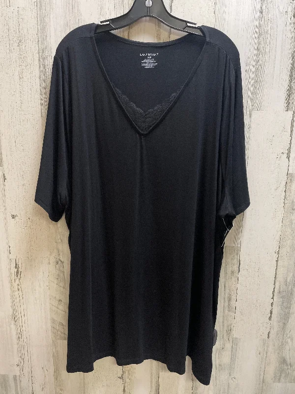 Street Fashion Top Short Sleeve By Lane Bryant In Black, Size: 3x
