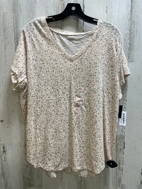 Comfortable And Simple Top Short Sleeve By Old Navy In Tan, Size: 2x