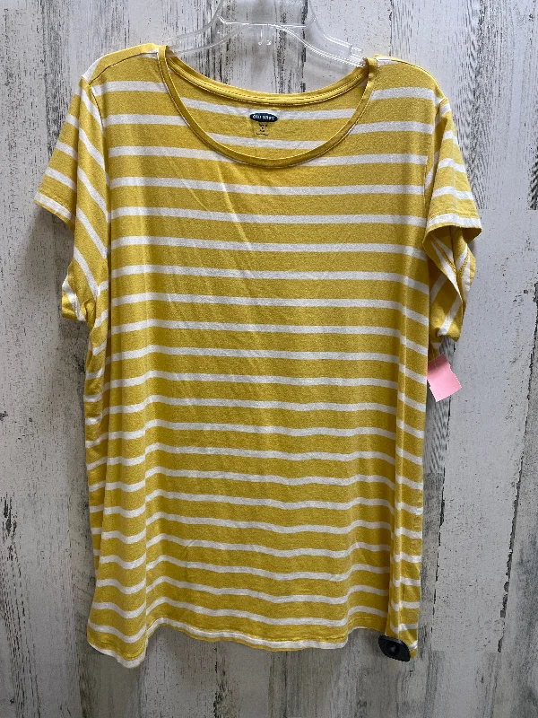 Comfortable Sweaters Top Short Sleeve By Old Navy In Yellow, Size: 3x