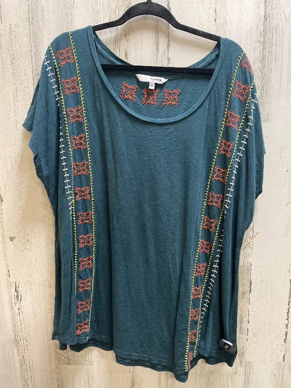 Youthful Style Top Short Sleeve By Sonoma In Blue, Size: 2x