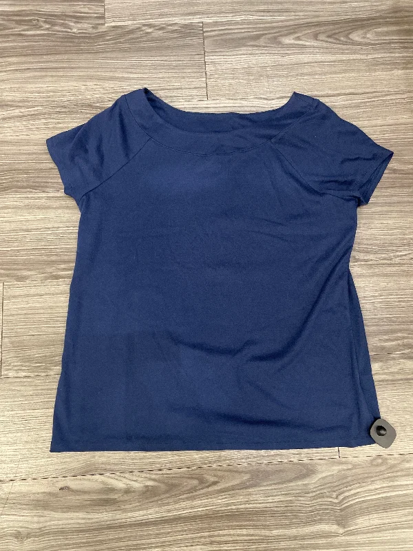 Top Short Sleeve By Westport In Navy, Size: 2x