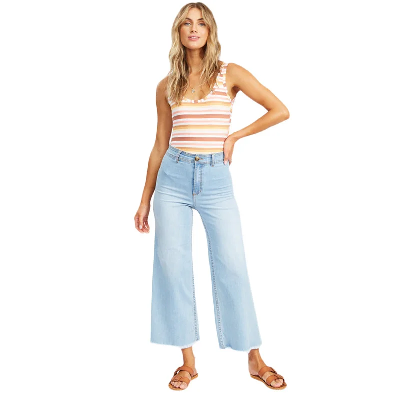 Smart Comfort Wear Wrangler x Billabong Free Fall High-Waisted Denim Pants