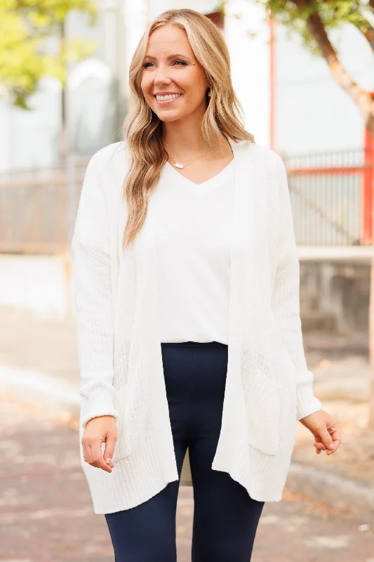 Versatile Items Brighter Than The Moon Cardigan, Cream