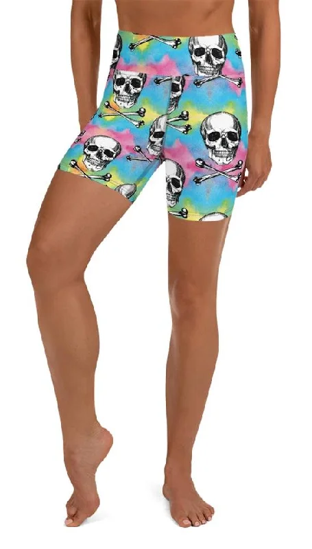 Soft Casuals Candy Cotton Skull Yoga Shorts