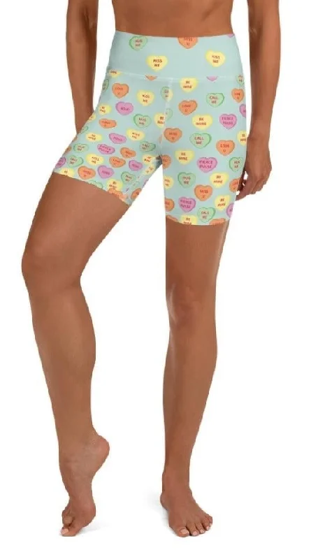 Candy Hearts Yoga Shorts