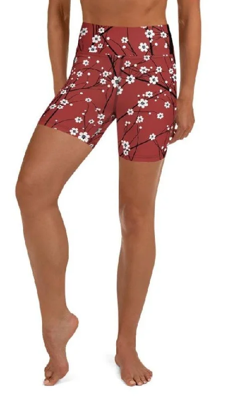 Cherry Tree Yoga Shorts