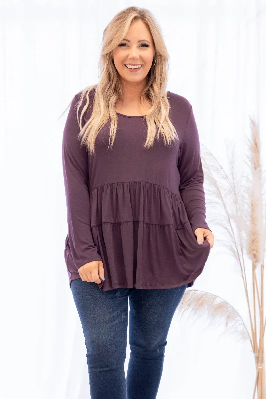 Classic Closer To Me Top, Mulberry
