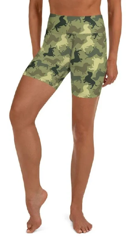 Dachshund Camo Yoga Shorts