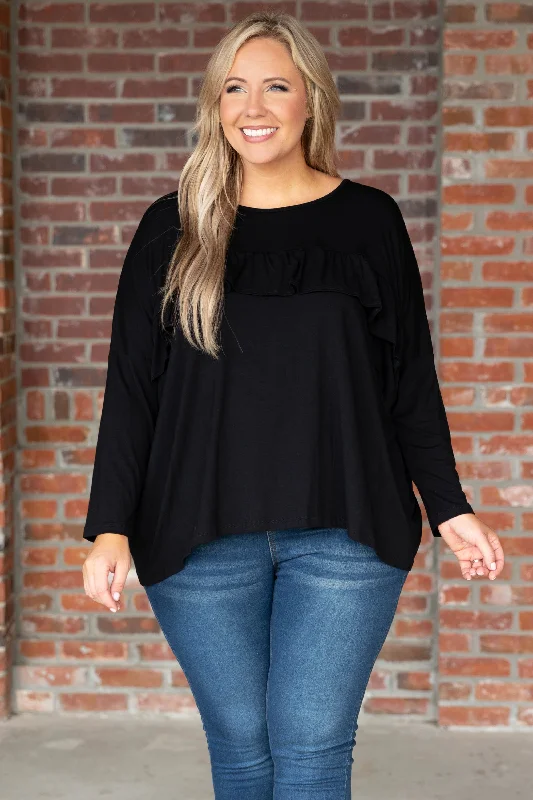 Warm Chic Outfits Enduring Love Top, Black