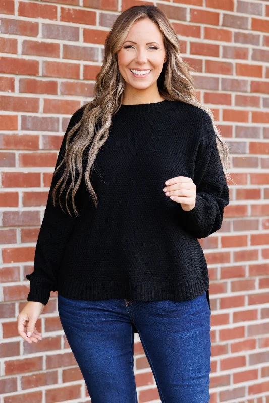 Elegant And Simple Fall For Me Sweater, Black