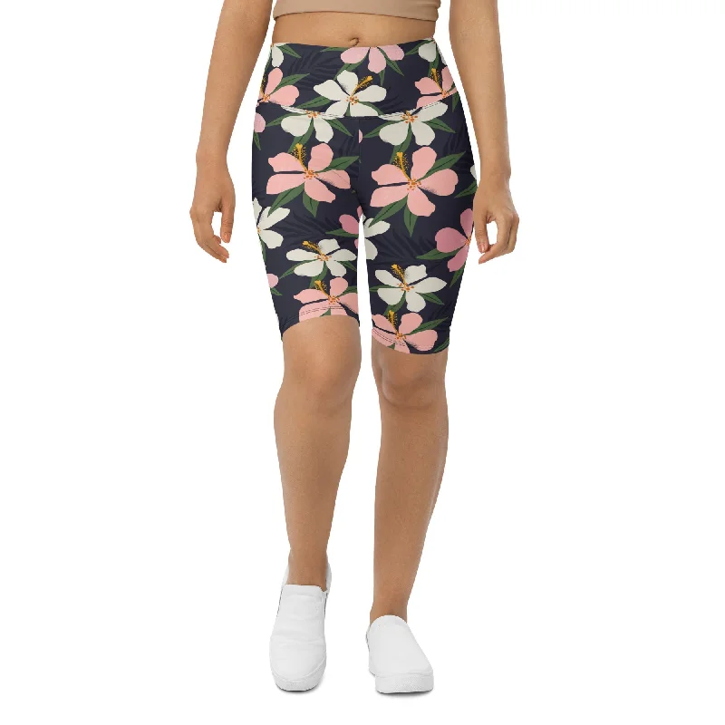 Fashionable Items Floral Artwork Biker Shorts