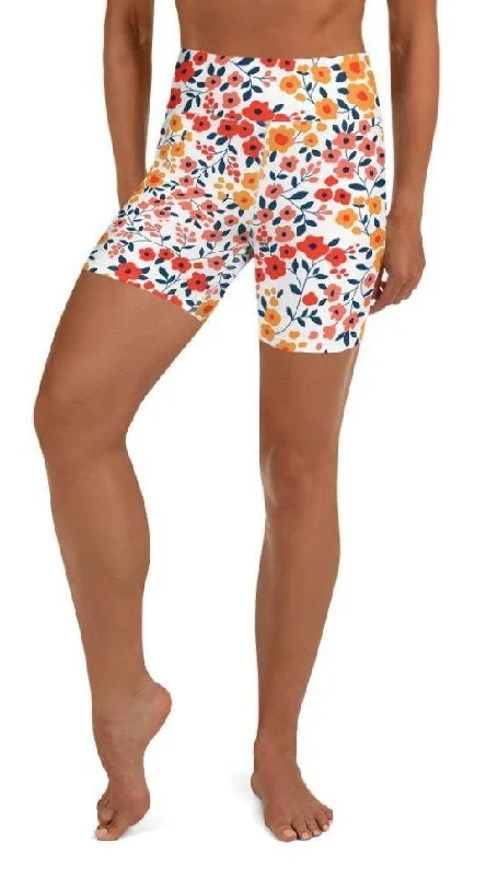 Floral Warmth Yoga Shorts