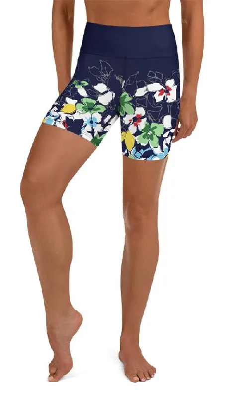 Chic Outfits Flower Drawings Yoga Shorts