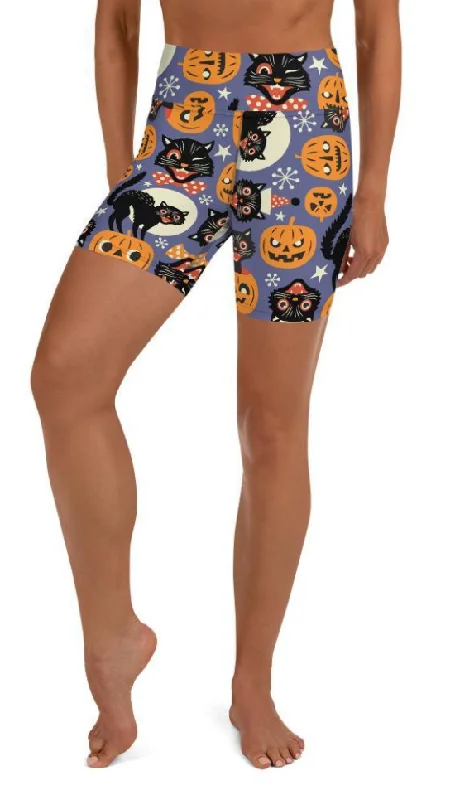 Effortless Elegance Halloween Print Yoga Shorts
