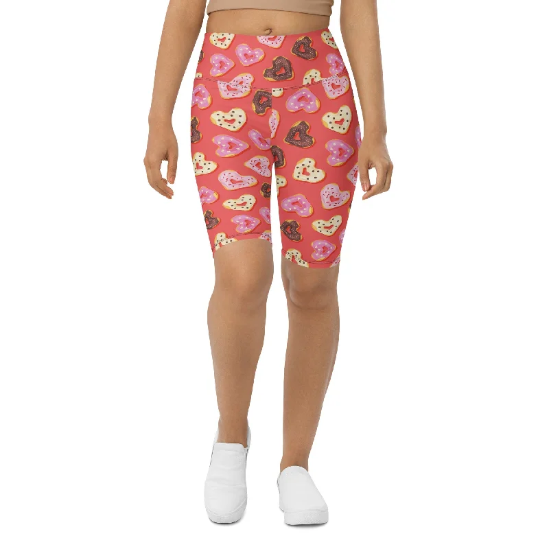 Effortless Looks Heart Doughnuts Biker Shorts