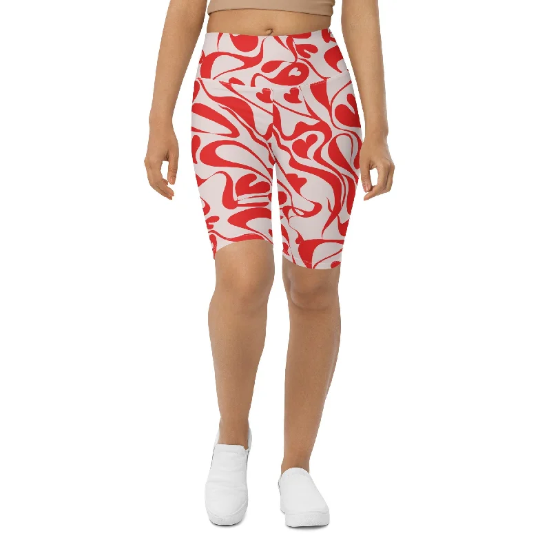 Minimal Classic Heart Swirl Biker Shorts