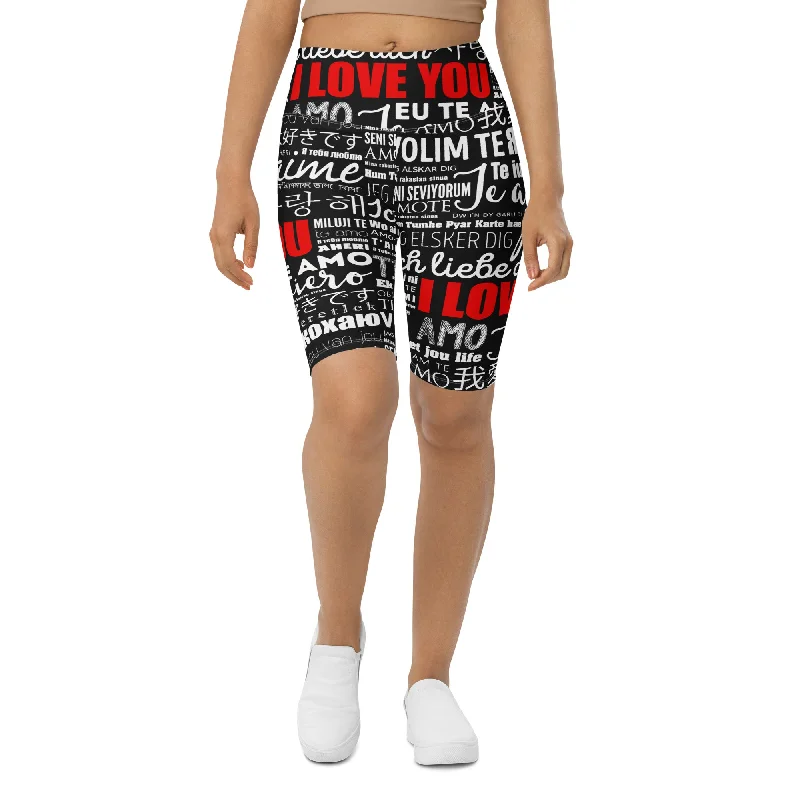Cozy Apparel I Love You Biker Shorts