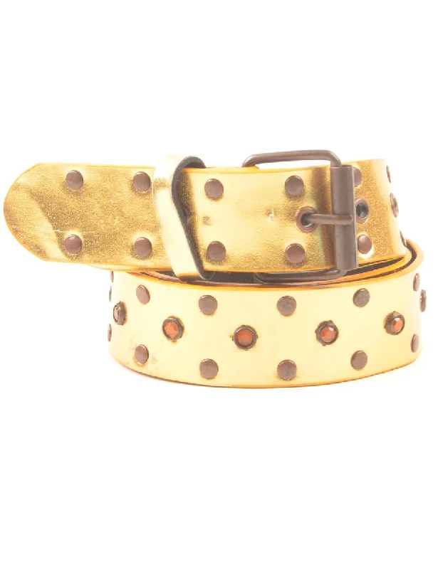 Leather Studded Belt - M