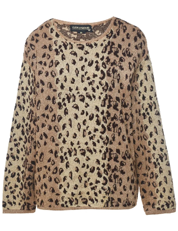 Leopard Pattern Jumper - XL