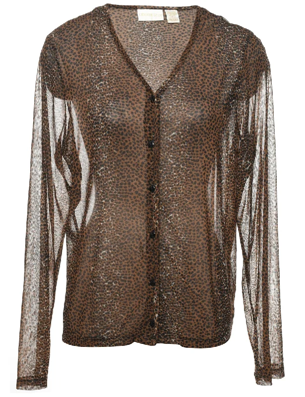 Leopard Print Blouse - XL