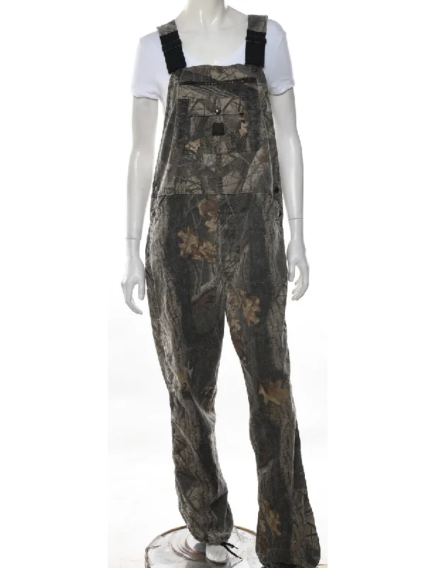Luxury Style Liberty Camouflage Print Dungarees - W38 L30