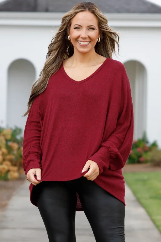 Soft Comfort Wear Lots Of Lovin' Top, Wine