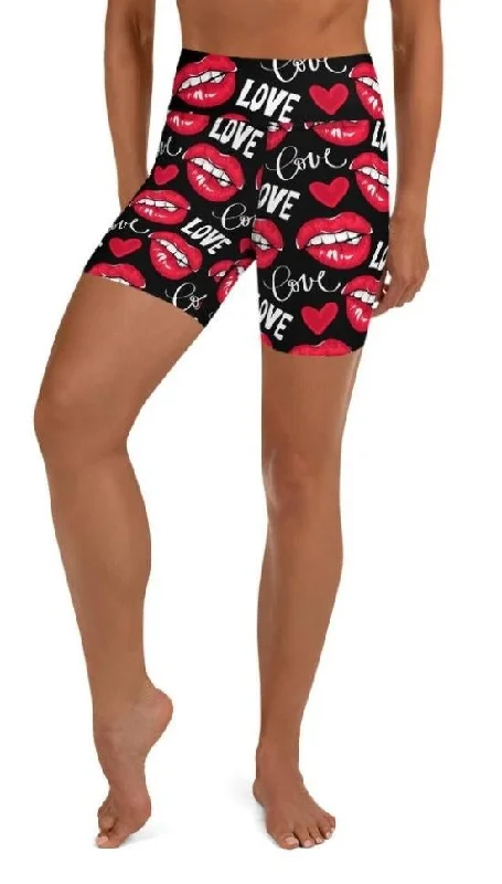 Love & Kisses Yoga Shorts